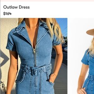 Show Me Your MuMu Denim Blue Mini Dress